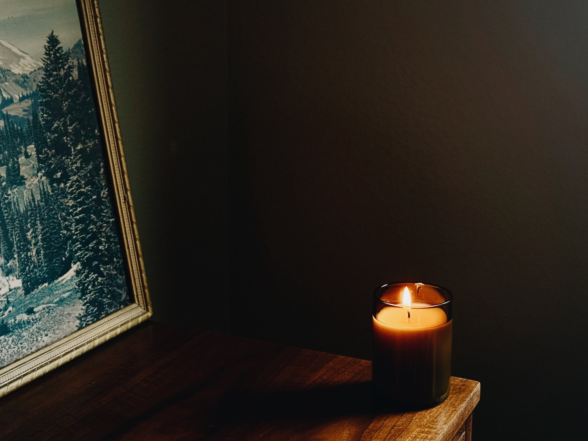 On Rotation Cedarwood candle in locally recycled wine-bottle glass